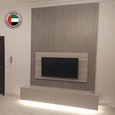 Grey TV Media Wall 200cm x 240cm